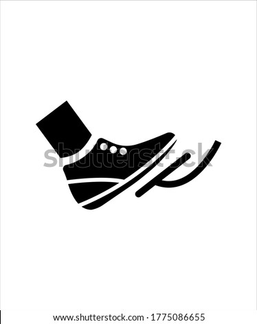 foot with brake icon,vector best flat icon.