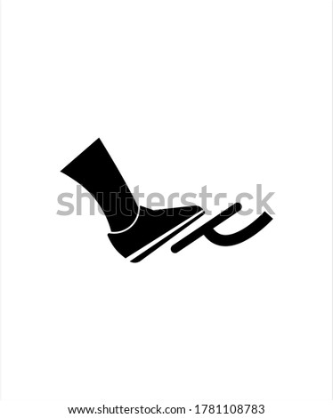 foot with brake icon,vector best flat icon.