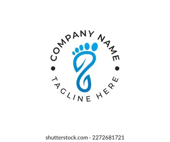 Foot Care Clinic Logo Concept sign symbol icon Element Design. Feet Podiatric Logotype. Vector illustration template