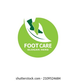 Foot care health logo vector template