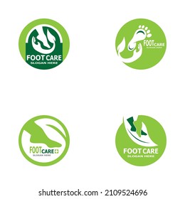 Foot care health logo vector template