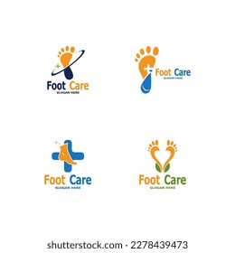 Foot Care Health Logo Vector Illustration