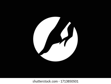 Plantilla del logotipo de los iconos de los pies y el cuidado de la salud de los pies y tobillos
