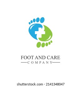 Foot and care icon logo template  Foot and ankle healthcare