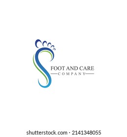 Foot and care icon logo template  Foot and ankle healthcare
