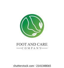 Foot and care icon logo template  Foot and ankle healthcare