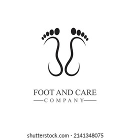 Foot and care icon logo template  Foot and ankle healthcare