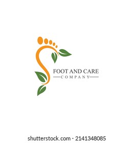 Foot and care icon logo template  Foot and ankle healthcare