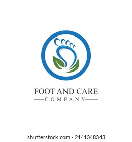 Foot and care icon logo template  Foot and ankle healthcare