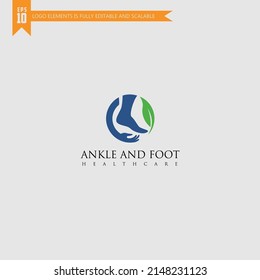 Foot and care icon logo template, Foot and ankle healthcare