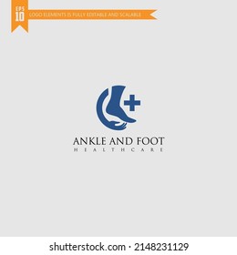 Foot and care icon logo template, Foot and ankle healthcare