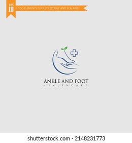 Foot and care icon logo template, Foot and ankle healthcare