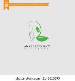 Foot and care icon logo template, Foot and ankle healthcare