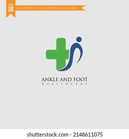 Foot and care icon logo template, Foot and ankle healthcare