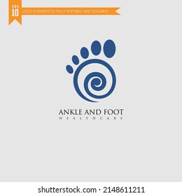Foot and care icon logo template, Foot and ankle healthcare