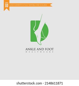 Foot and care icon logo template, Foot and ankle healthcare