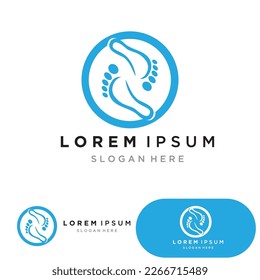Foot and care icon logo template  Foot and ankle healthcare