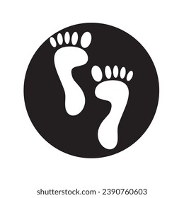 Plantilla del logotipo del icono de pie y cuidado de la salud de pies y tobillos