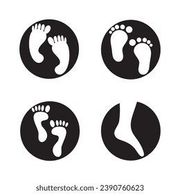 Foot and care icon logo template  Foot and ankle healthcare