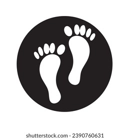 Plantilla del logotipo del icono de pie y cuidado de la salud de pies y tobillos