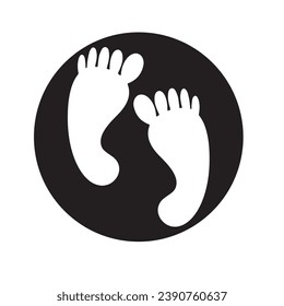 Foot and care icon logo template  Foot and ankle healthcare