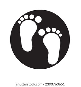 Plantilla del logotipo del icono de pie y cuidado de la salud de pies y tobillos