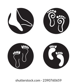 Logo-Vorlage für Fußpflege- und Pflegesymbol Fußpflege- und Knöchelpfe Gesundheitsversorgung