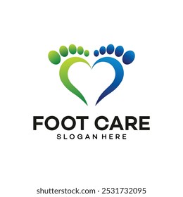 Foot and care icon logo template Foot and ankle healthcare