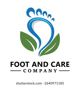 Foot and care icon logo template Foot and ankle healthcare