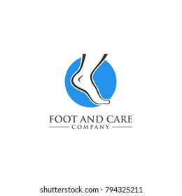 Foot and care icon logo template, Foot and ankle healthcare