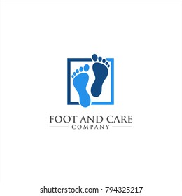 Foot and care icon logo template, Foot and ankle healthcare