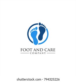 Foot and care icon logo template, Foot and ankle healthcare