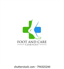 Foot And Care Icon Logo Template, Foot And Ankle Healthcare