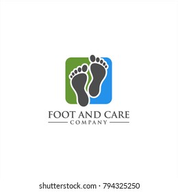 Foot and care icon logo template, Foot and ankle healthcare