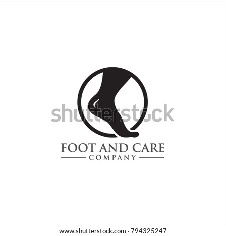 Foot and care icon logo template, Foot and ankle healthcare