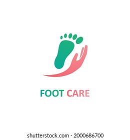 Foot care ilustration logo vector design