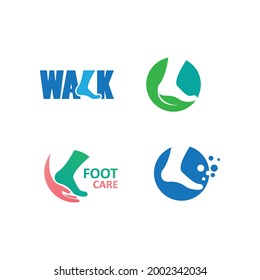 Foot care ilustration logo vector design