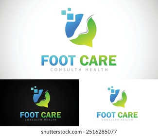 foot care logo creative design concept consult medical