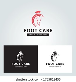 Foot care logo design concept. Vector illustration