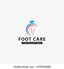 Foot care logo design concept. Vector illustration