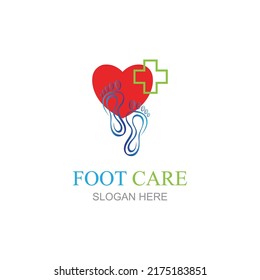 Foot care logo design concept vector, Iconic Foot Logo design Template