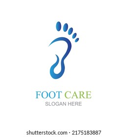 Vector de concepto de diseño del logotipo de Foot Care, Plantilla de diseño de logotipo de Foot Icónico