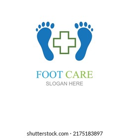 Vector de concepto de diseño del logotipo de Foot Care, Plantilla de diseño de logotipo de Foot Icónico