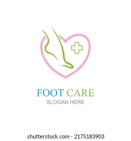 Foot care logo design concept vector, Iconic Foot Logo design Template