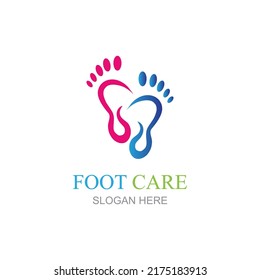 Foot care logo design concept vector, Iconic Foot Logo design Template