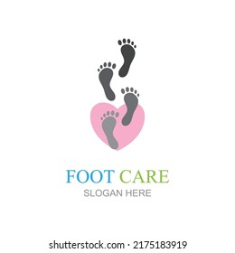 Vector de concepto de diseño del logotipo de Foot Care, Plantilla de diseño de logotipo de Foot Icónico
