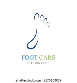 Vector de concepto de diseño del logotipo de Foot Care, Plantilla de diseño de logotipo de Foot Icónico
