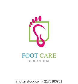 Foot care logo design concept vector, Iconic Foot Logo design Template