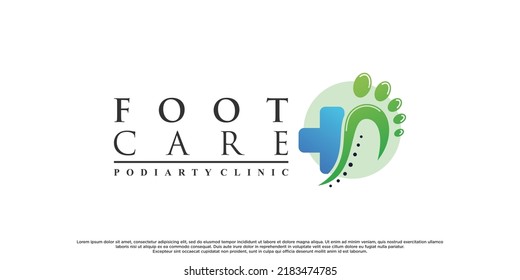 Foot care logo design with creative concept Premium Vector