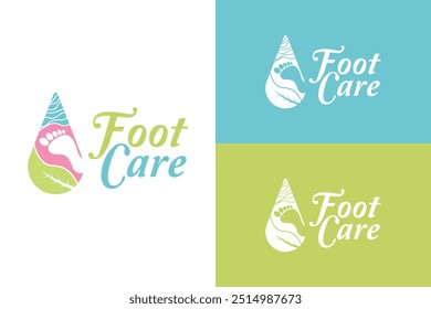 Foot care logo design, footcare logo, pedicure logo, footprint sign, feet sign